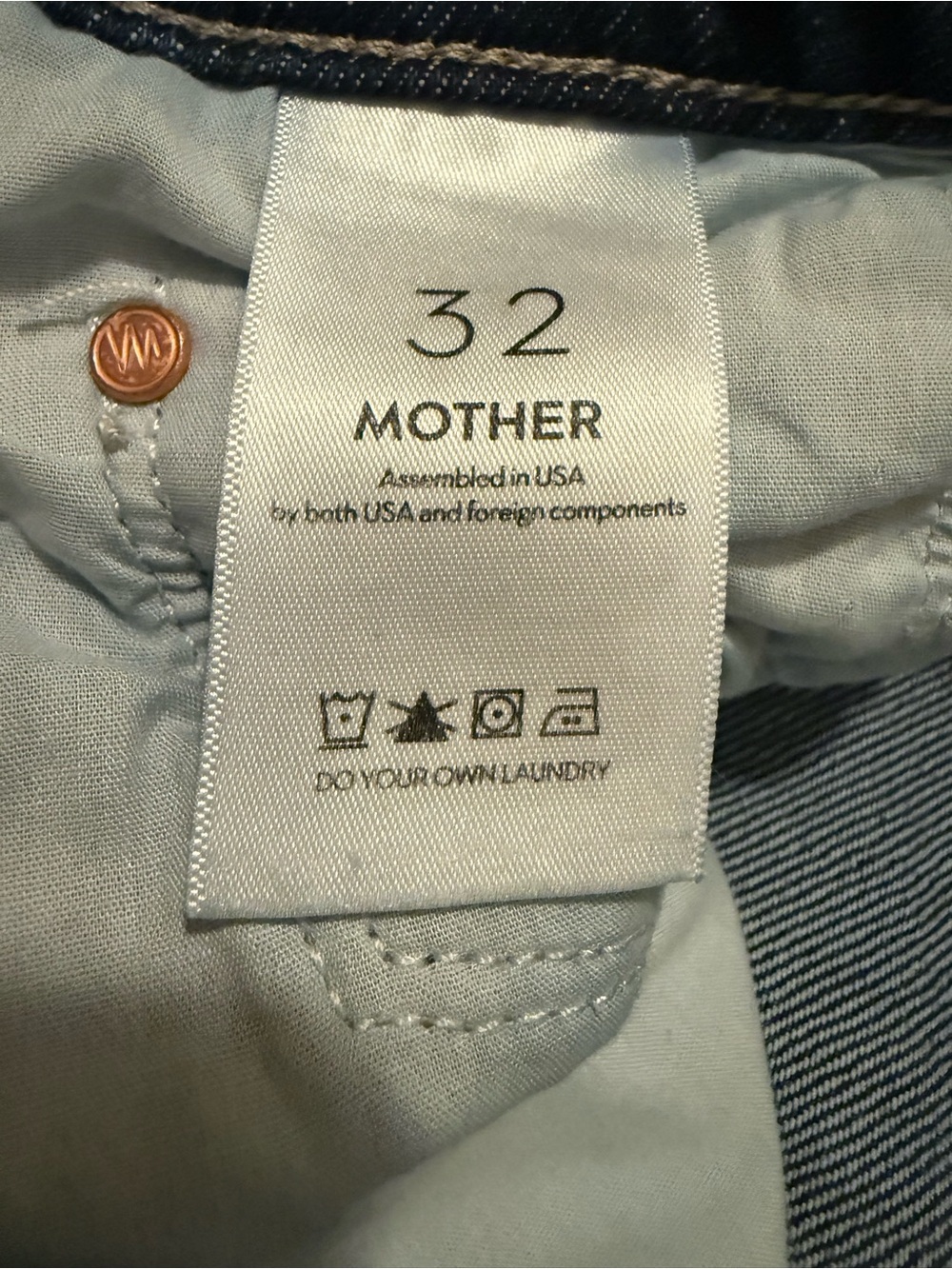 MOTHER Wide Leg Jeans in Medium Blue Denim - Picture 6 of 16